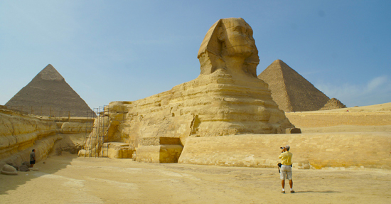 Pyramids and Sphinx