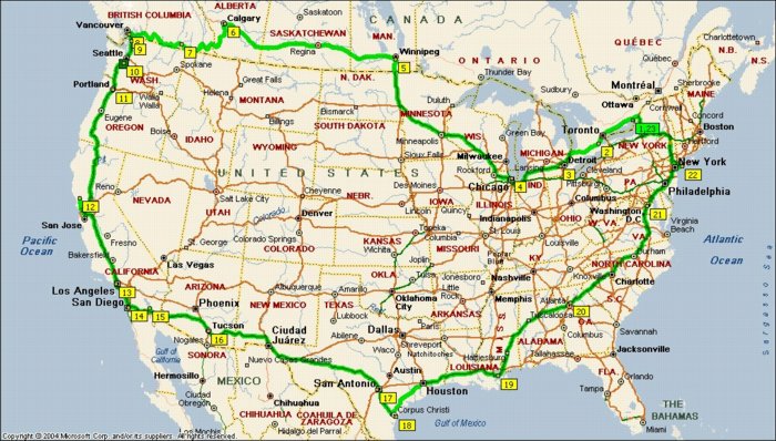 Road Trip Map